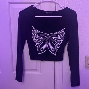 Cropped Butterfly long sleeve